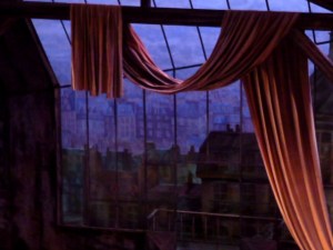 The Two Pigeons. Une vue plongeante sur le vieux Paris