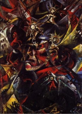 Otto Dix, autoportrait en dieu de la guerre, 1915